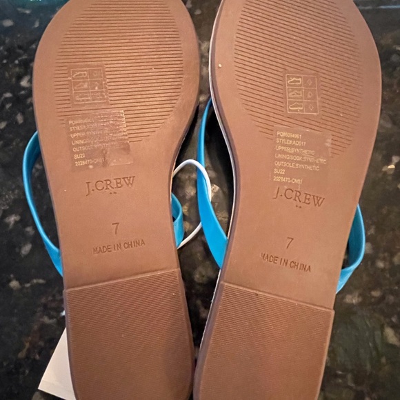 2 Pairs Flip Flops J.Crew Brand New Blue size 7-8-9 - Picture 10 of 13
